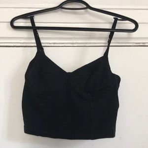 TNA ‘90s Claudia cropped bustier top
